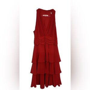 Beautiful red dress, shin length, size 12